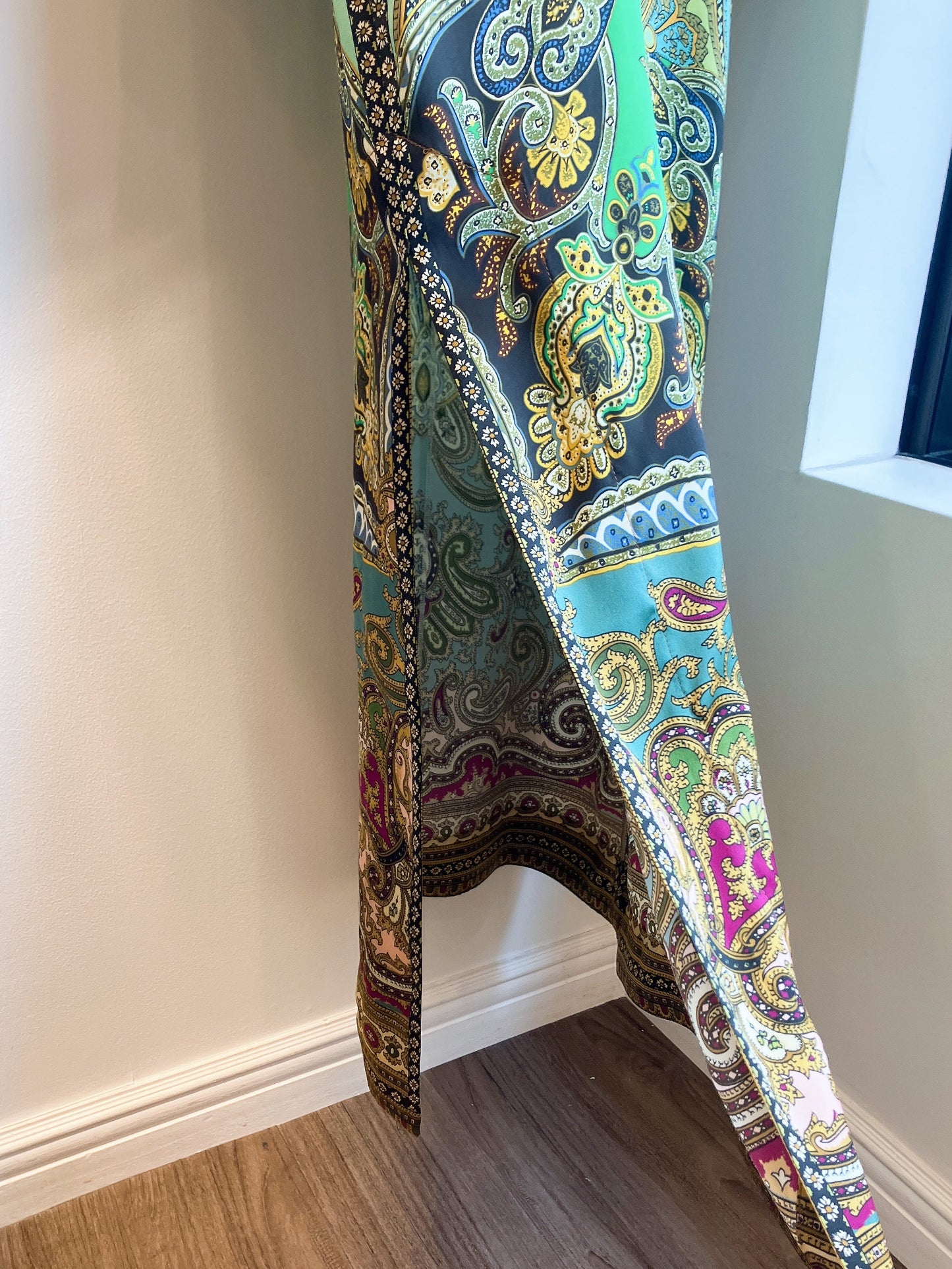 【ALÉMAIS(アレマイス)】Helena Paisley Long Dress/シルク ペイズリープリントロングドレス
