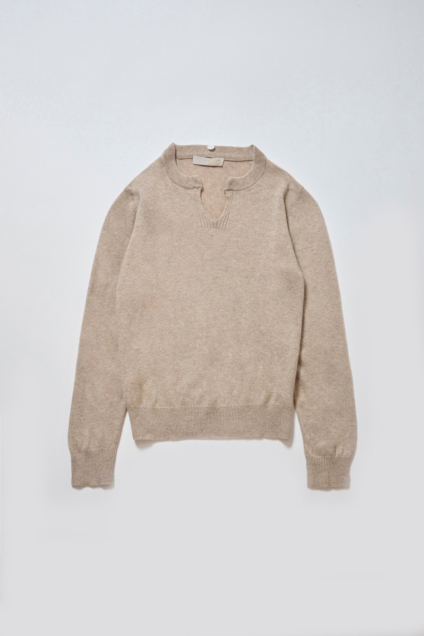 【212bleecker】リボン付きカシミヤウールVネックプルオーバー