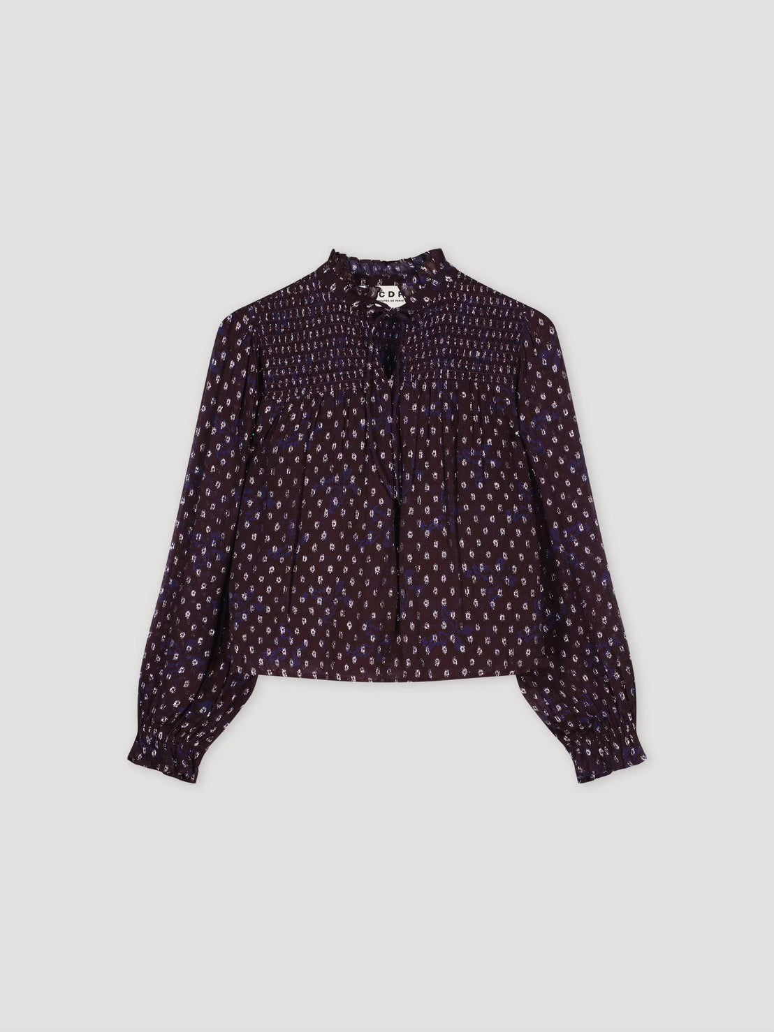 【LES COYOTES DE PARIS】LILLY シルバードットシフォンブラウス
