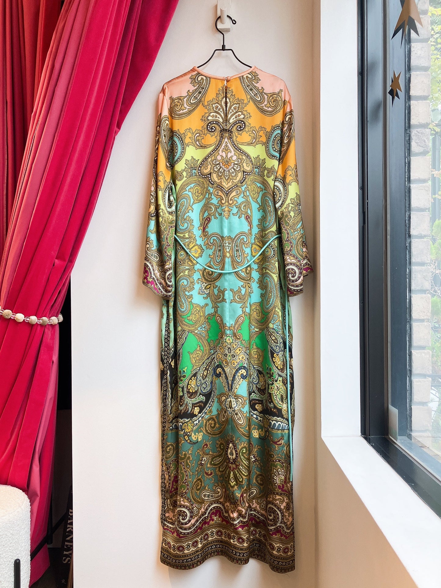 【ALÉMAIS(アレマイス)】Helena Paisley Long Dress/シルク ペイズリープリントロングドレス