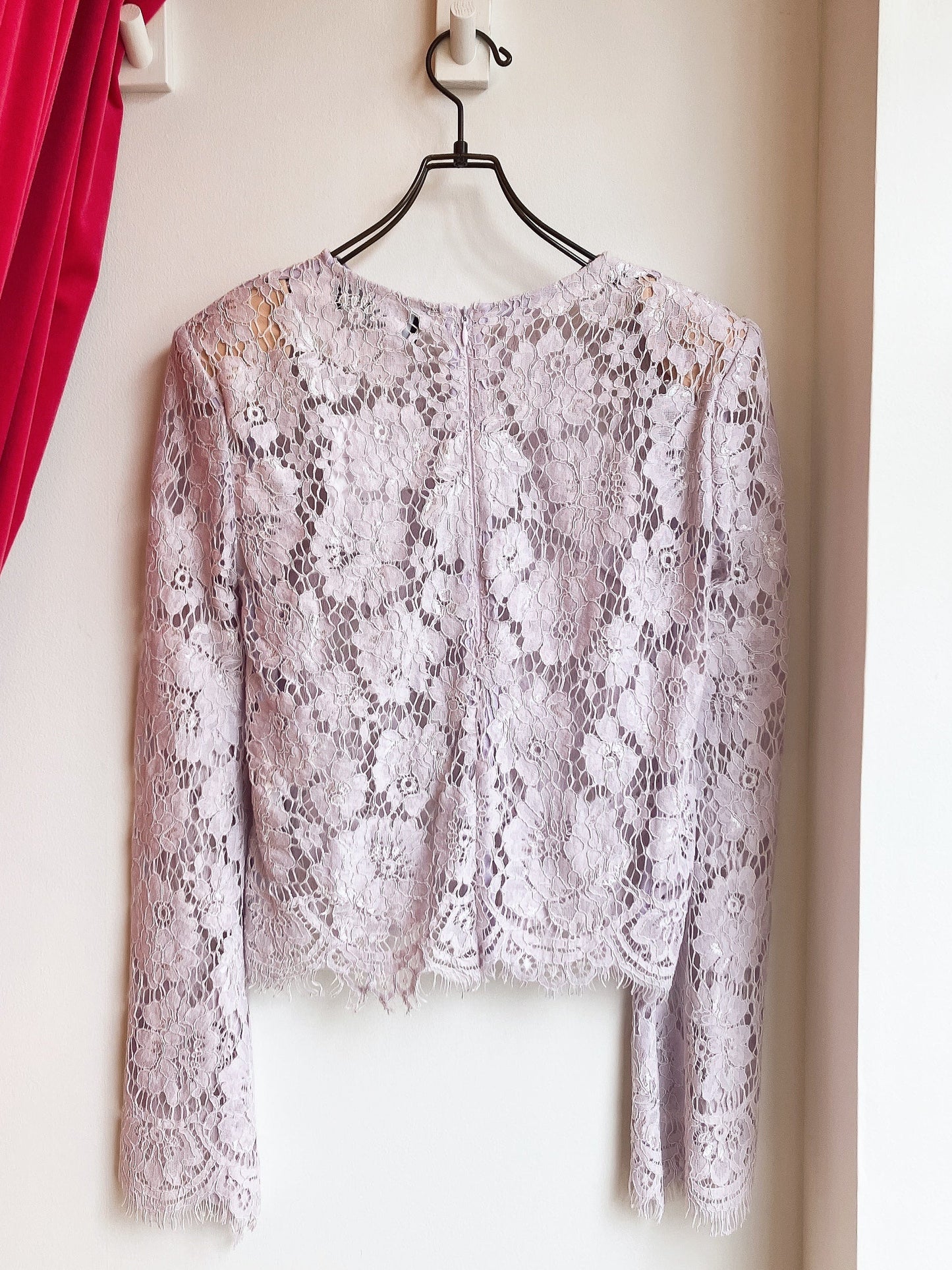 【212Bleecker Luxe】Purple Lace Blouse/フローラルレースブラウス