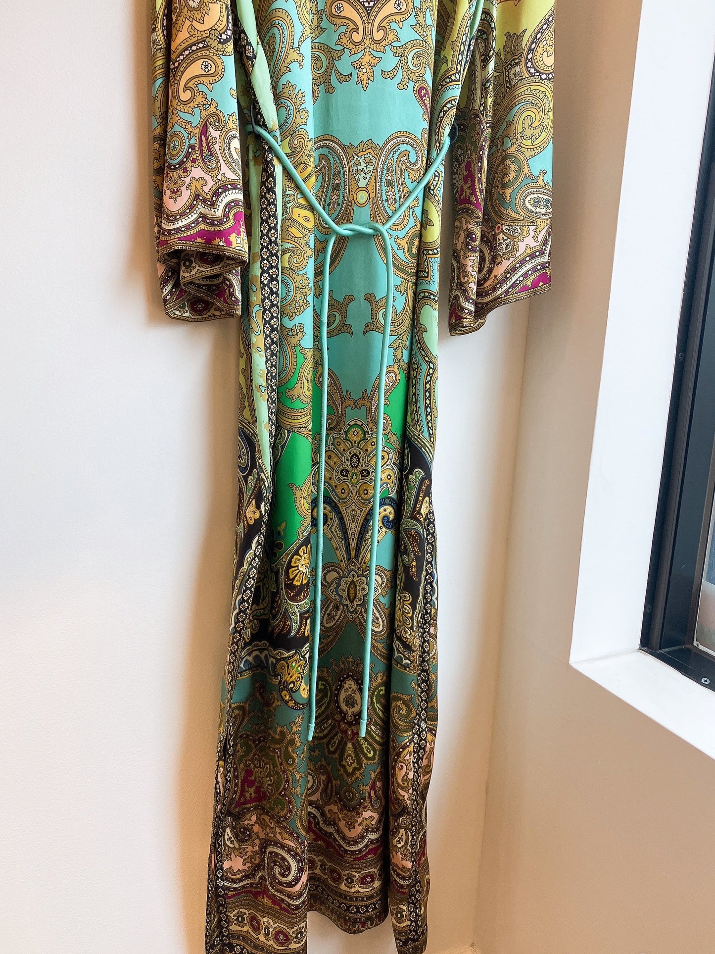 【ALÉMAIS(アレマイス)】Helena Paisley Long Dress/シルク ペイズリープリントロングドレス