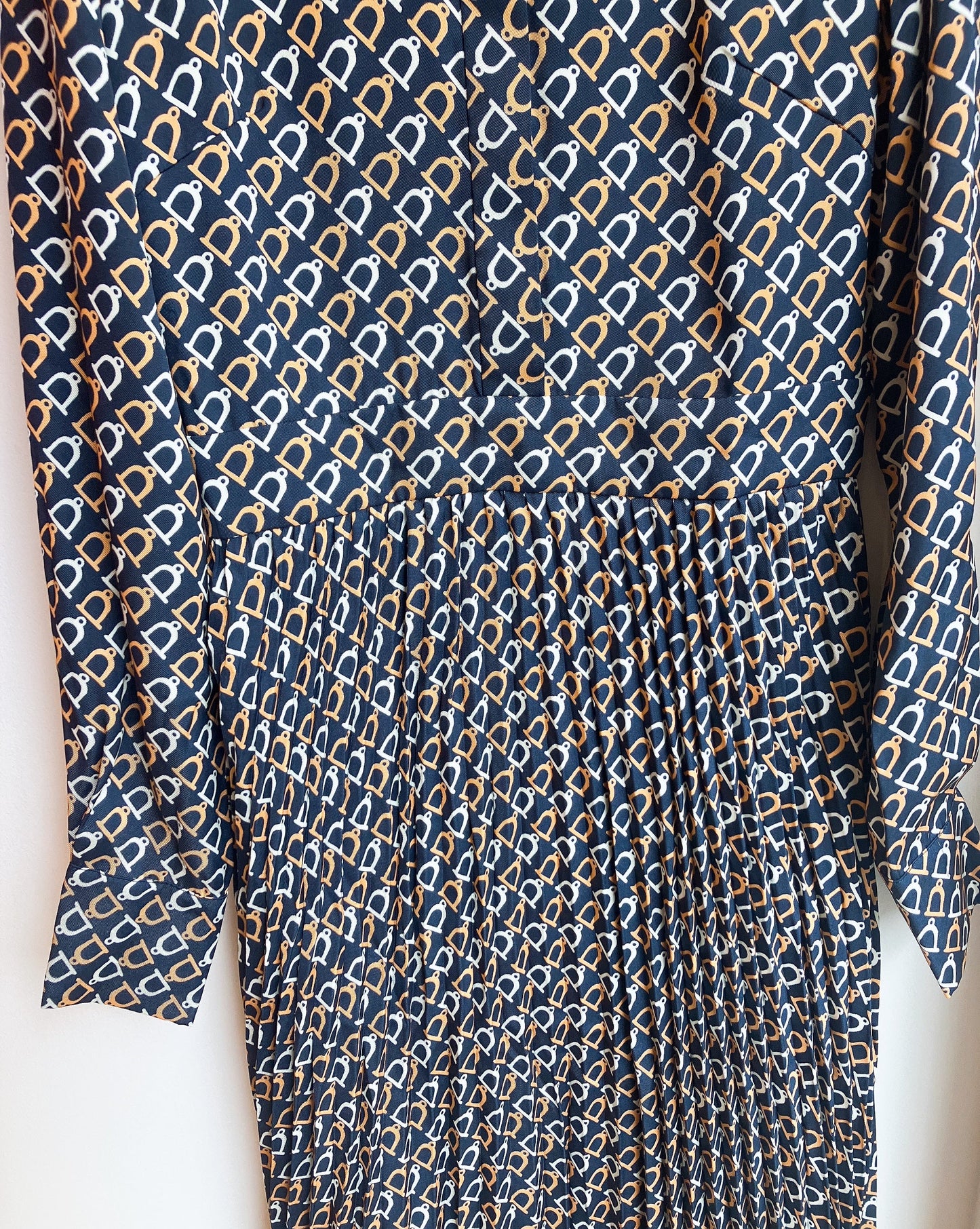 【212Bleecker Luxe】/ジオメトリックプリント シャツプリーツドレス