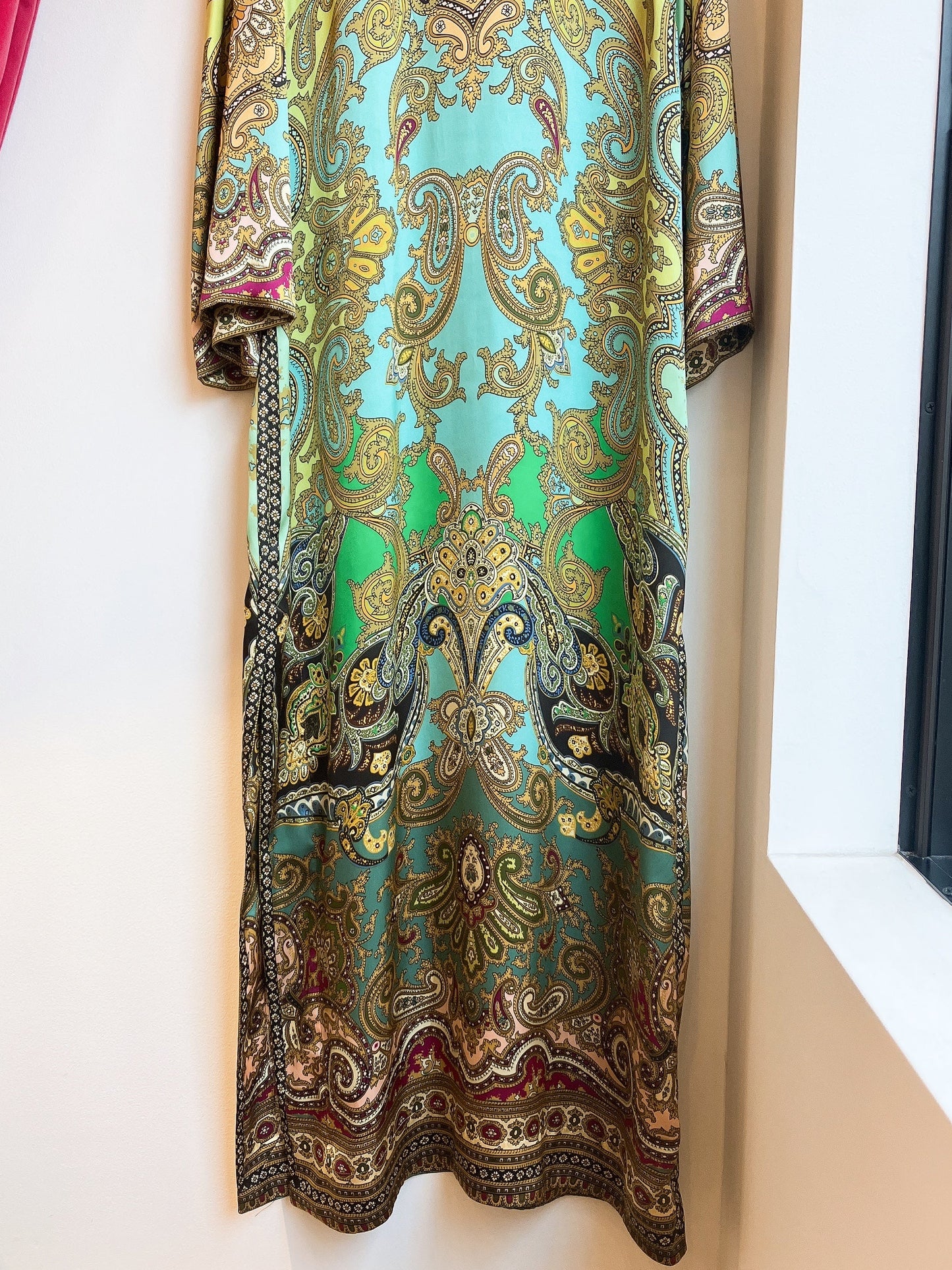 【ALÉMAIS(アレマイス)】Helena Paisley Long Dress/シルク ペイズリープリントロングドレス