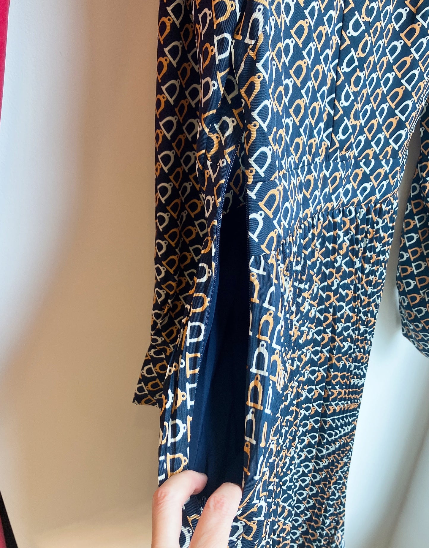 【212Bleecker Luxe】/ジオメトリックプリント シャツプリーツドレス