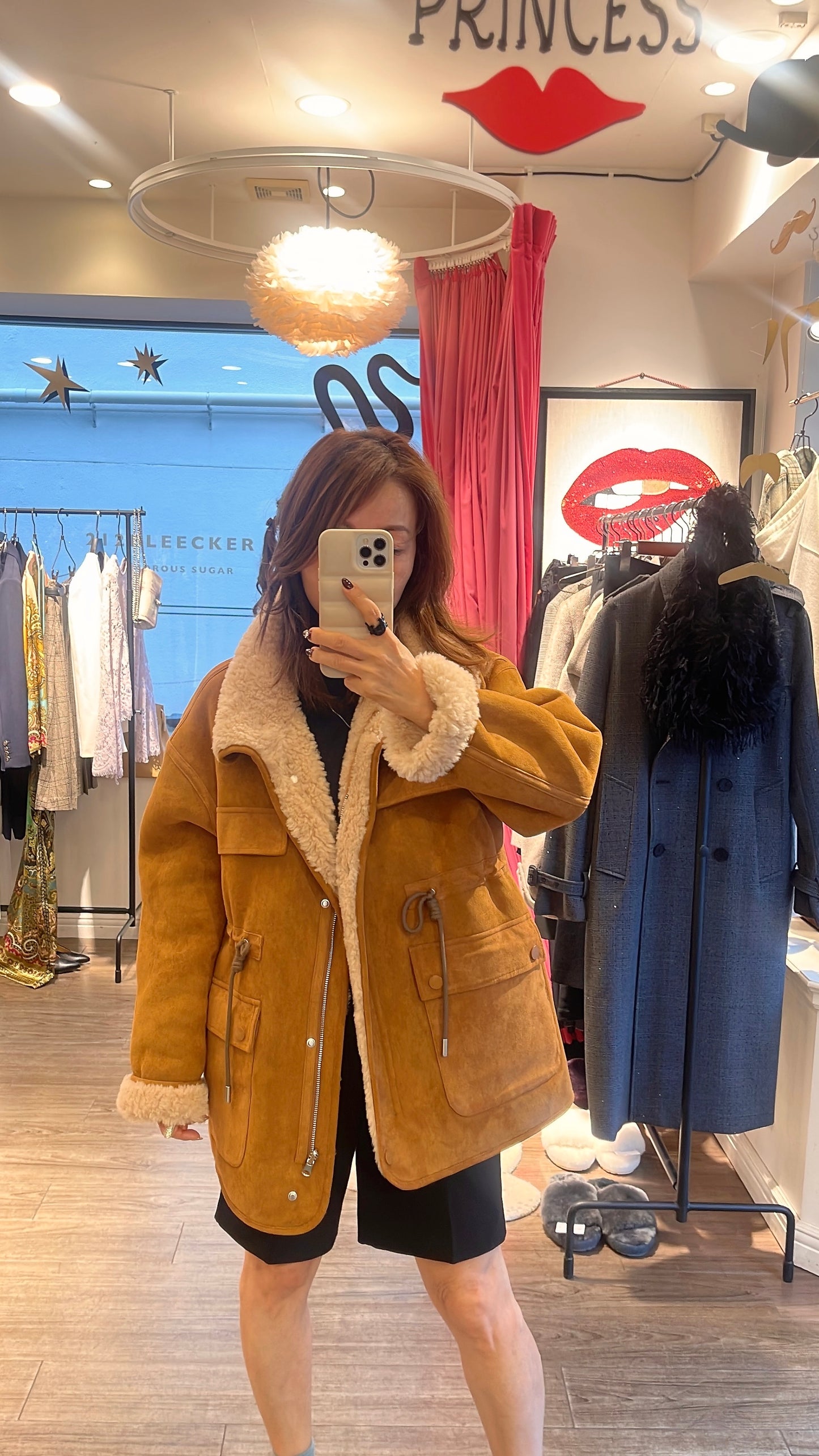【212bleecker】Isabelle Camel Shearling Coat /シープボア ムートンジャケット