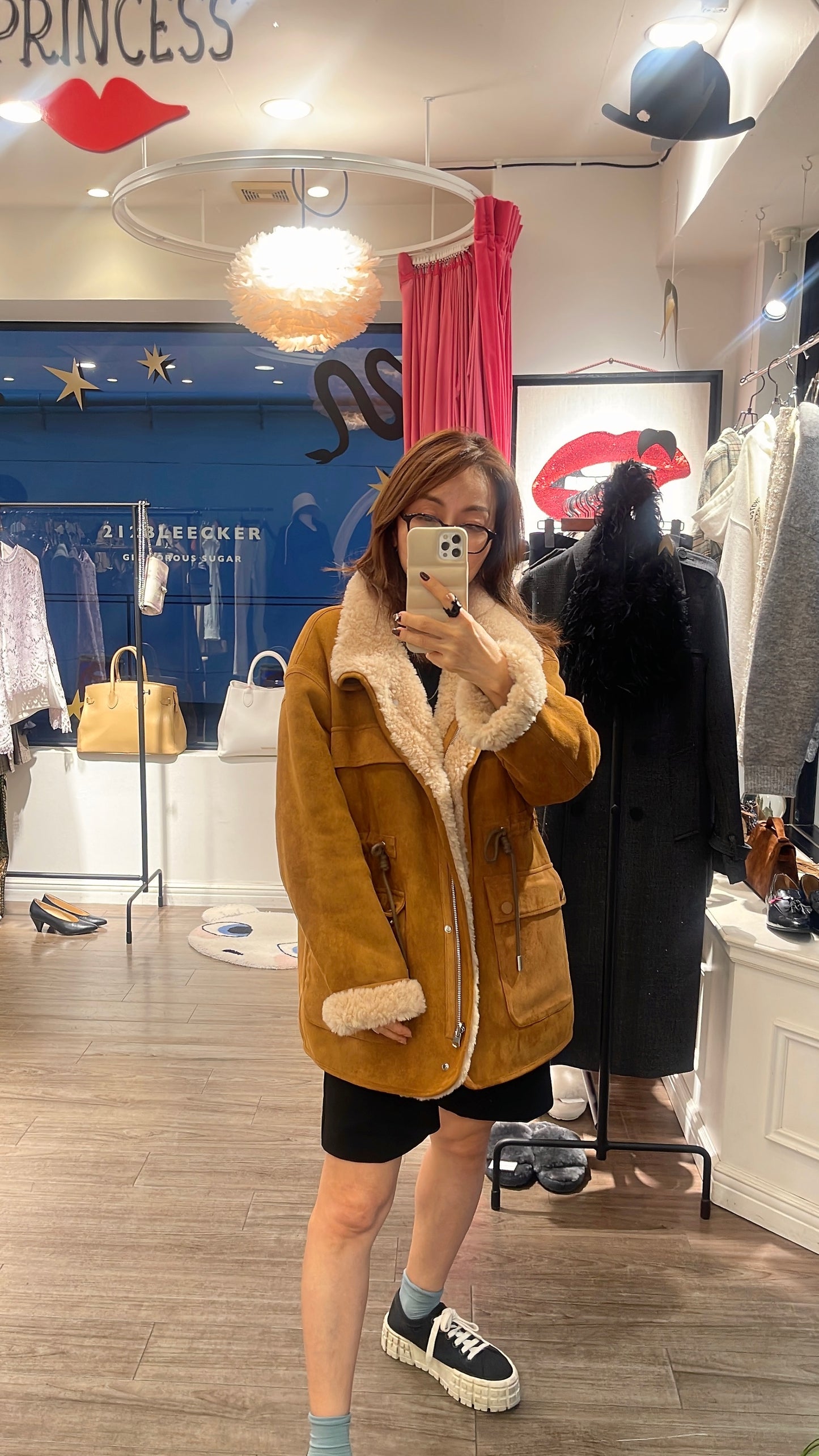 【212bleecker】Isabelle Camel Shearling Coat /シープボア ムートンジャケット