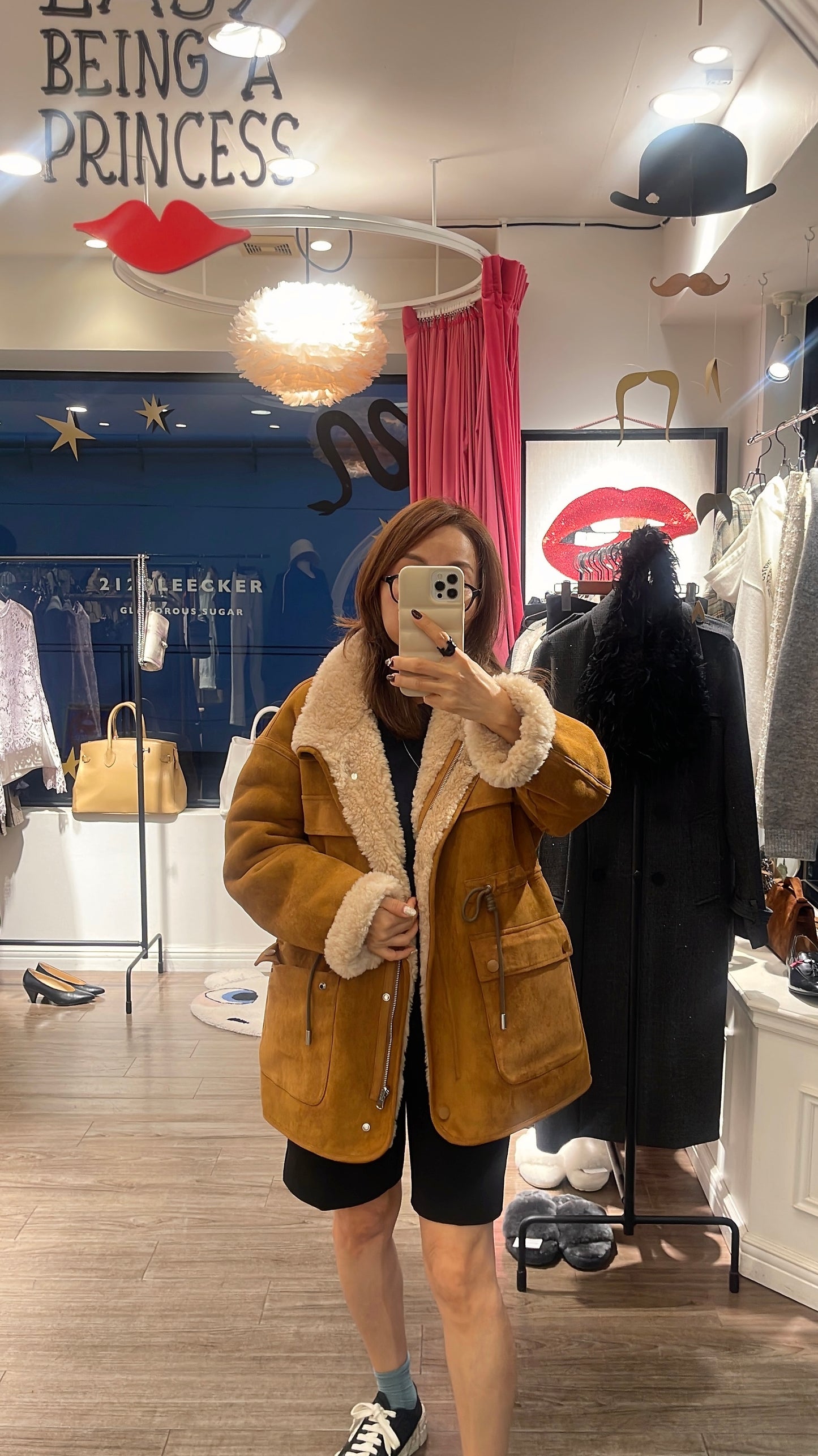 【212bleecker】Isabelle Camel Shearling Coat /シープボア ムートンジャケット