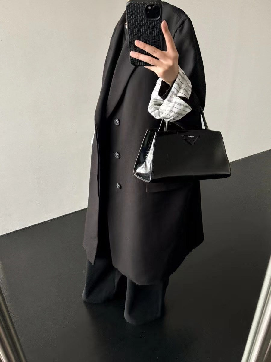 【212bleecker】Isabelle Black Oversized Coat/ブラック オーバーサイズコート