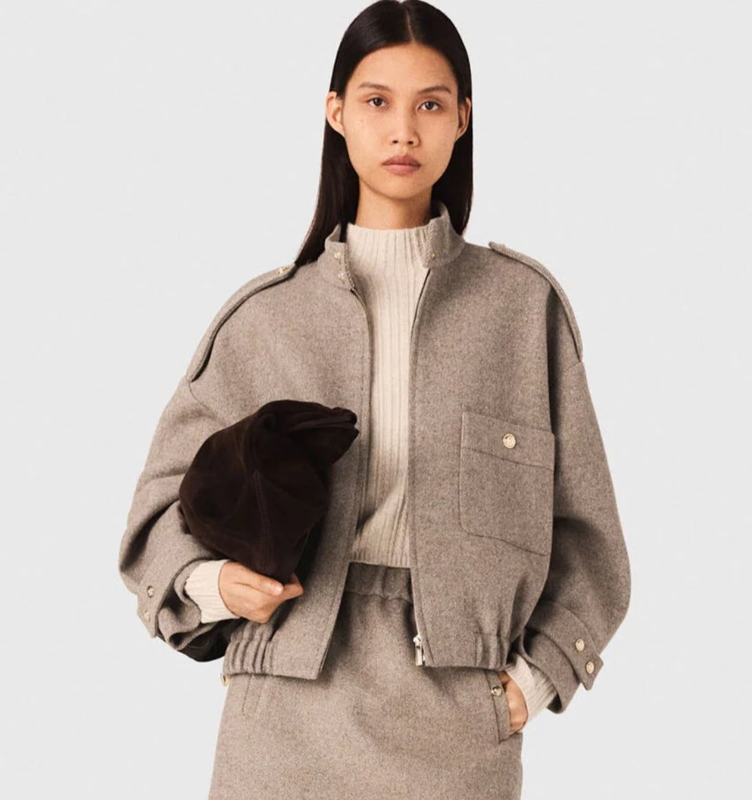 【212bleecker】Juliette Short Wool Zip Jacket/ショートウール ジップジャケット