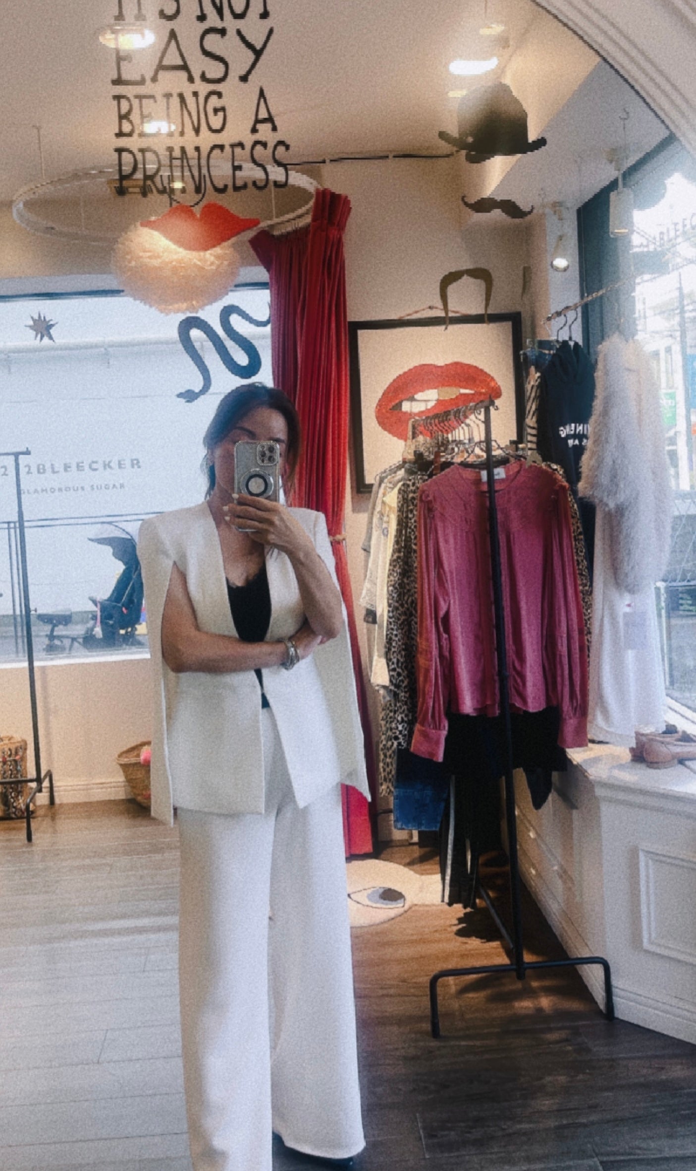 【BCBGMAXAZRIA】SELINA bcbg white tailer jacket/ホワイト ケープスリーブテーラードジャケット