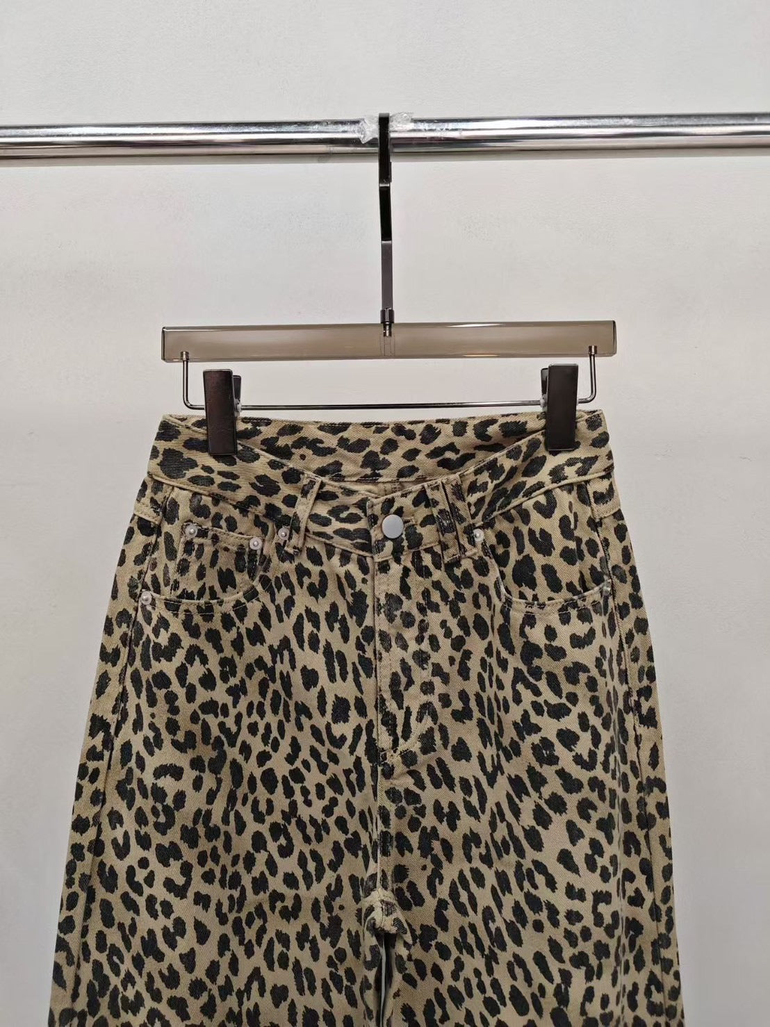 【212bleecker】Leopard Print Wide-Leg Jeans