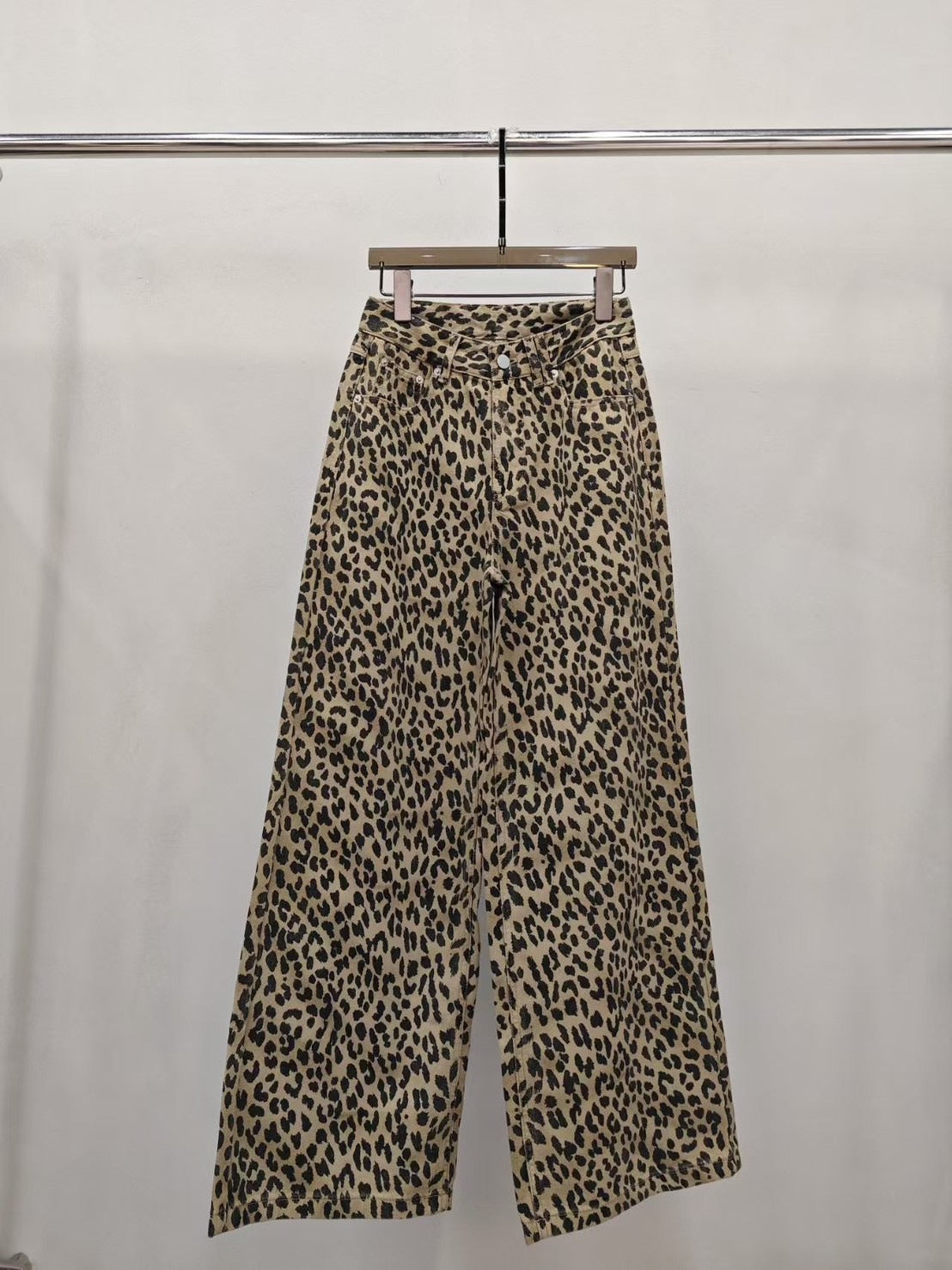 【212bleecker】Leopard Print Wide-Leg Jeans