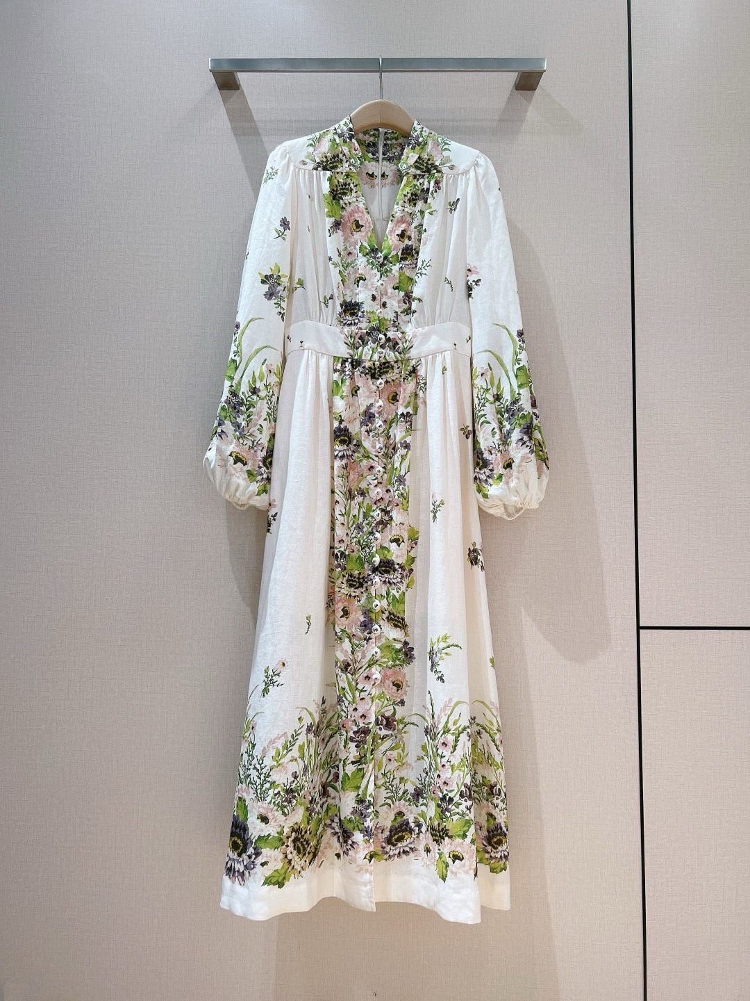 【212bleecker】Botanical Print Long Sleeve Dress