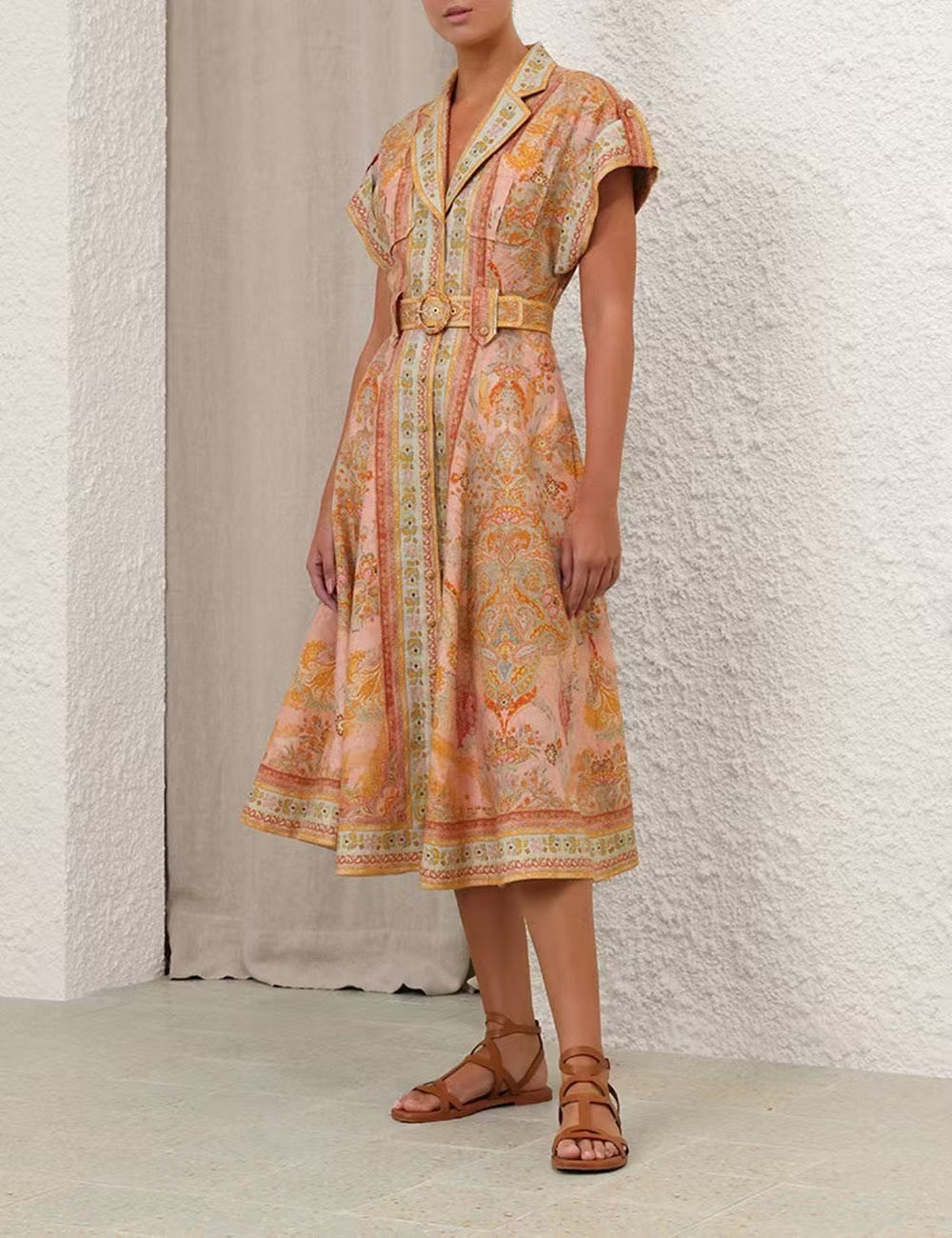 【212bleecker】Vintage Paisley Button-Down Dress