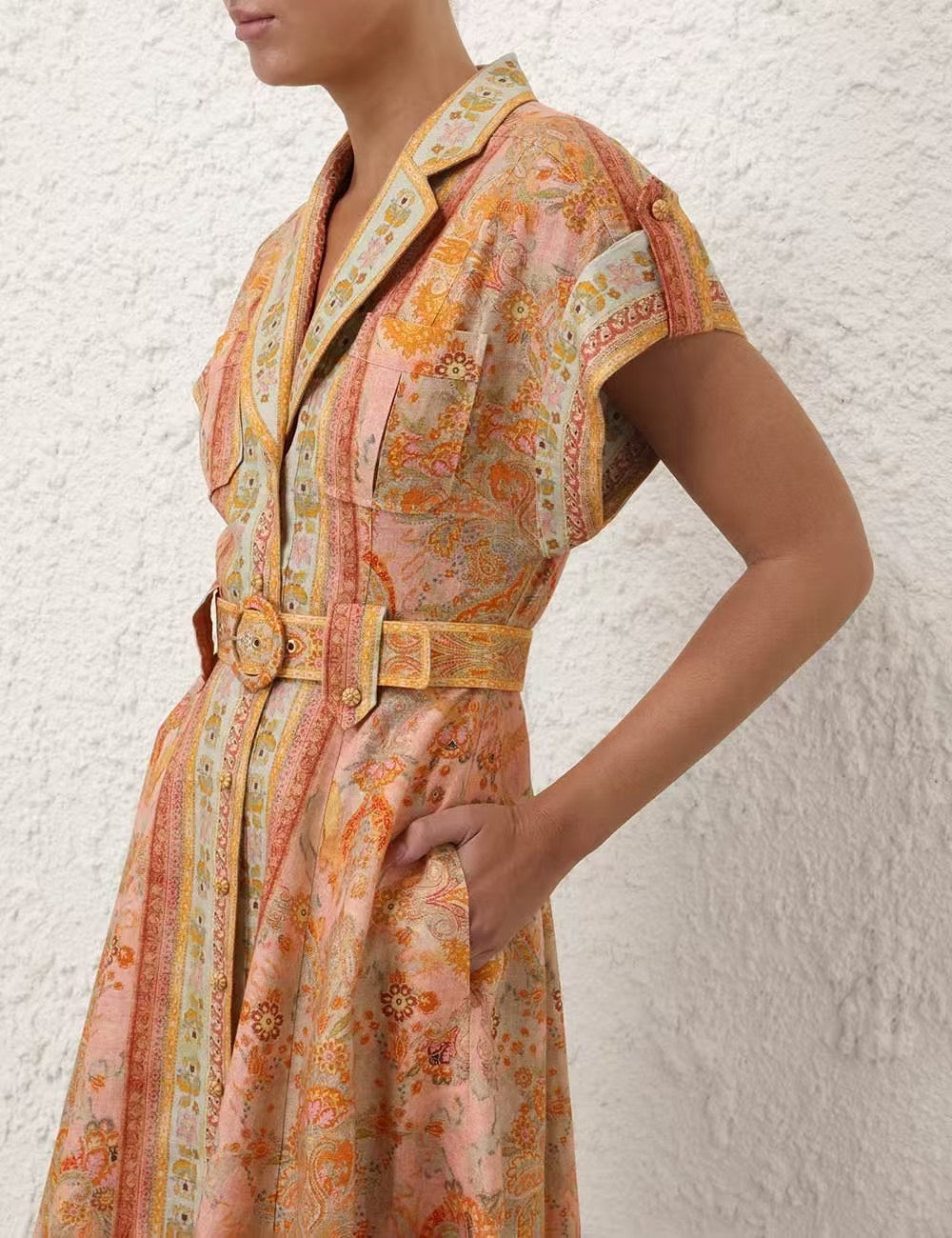 【212bleecker】Vintage Paisley Button-Down Dress