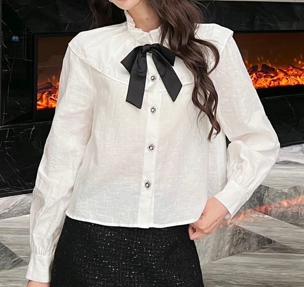 【212bleecker】Ribbon Collar Blouse