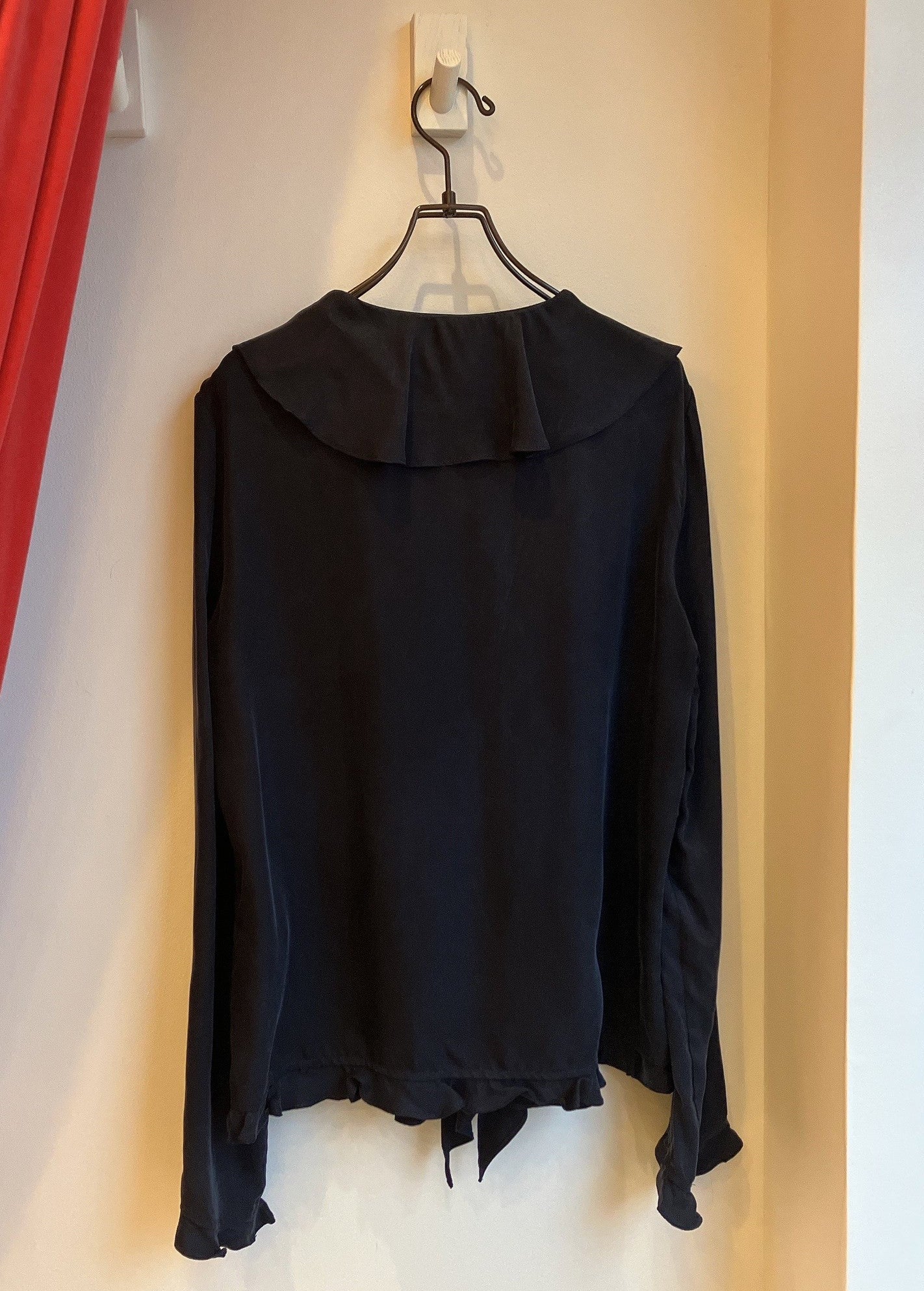 【212bleecker】 Lemon black hingy blouse/ラッフルリボンブラウス