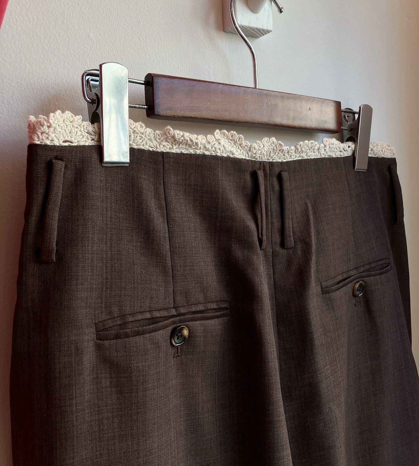 【212Bleecker Luxe】Gabrielle Dark Brown Wide Pants(ガブリエル・ダークブラウン・ワイド・パンツ)