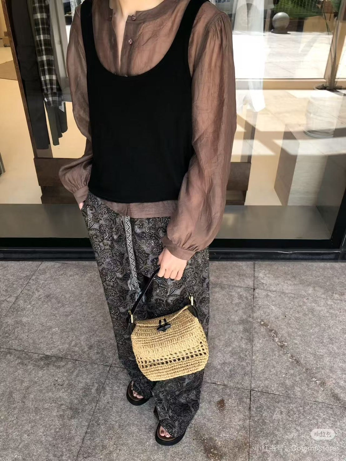 【212Bleecker Luxe】Sole Raffia Small Bag