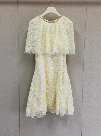 【212Bleecker Luxe】Lumière Lace Cape Dress（ルミエール レース ケープドレス）