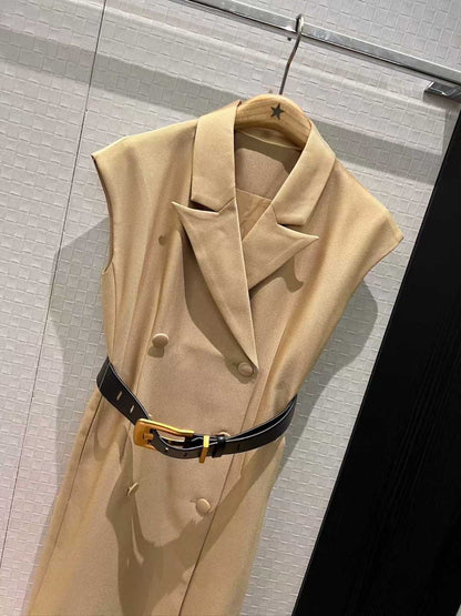 【212Bleecker Luxe】Structured Belted Tailored Dress（ストラクチャード ベルテッド テーラード ドレス）
