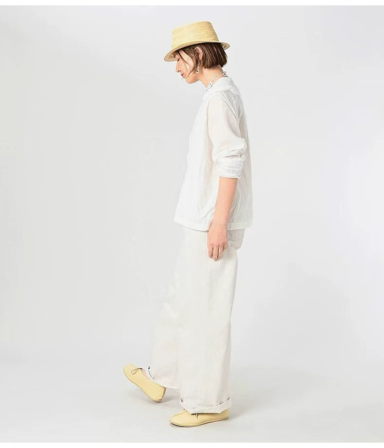 【212Bleecker Luxe】Audrey Soft Straight White Denim（オードリー・ソフトストレート ホワイトデニム）