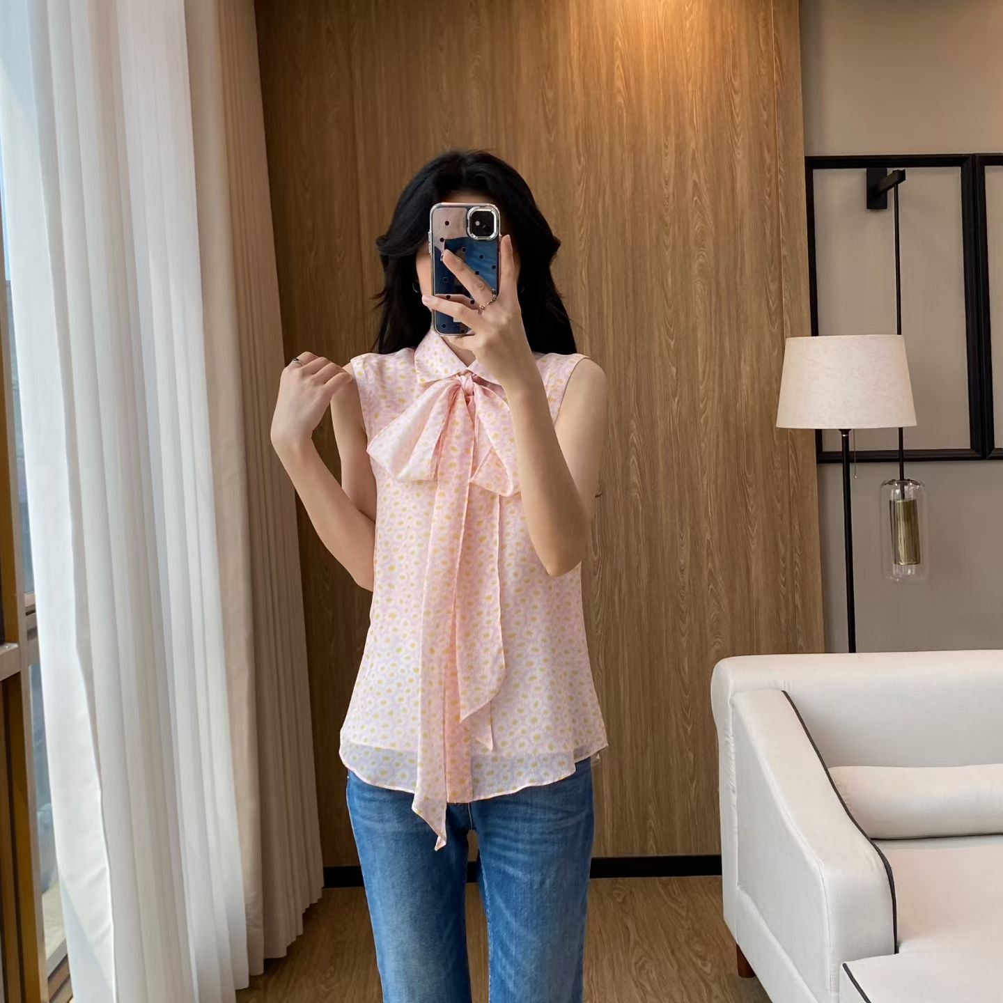 【212Bleecker Luxe】Mirabelle Daisy Bow Blouse（ミラベル・デイジーボウブラウス）