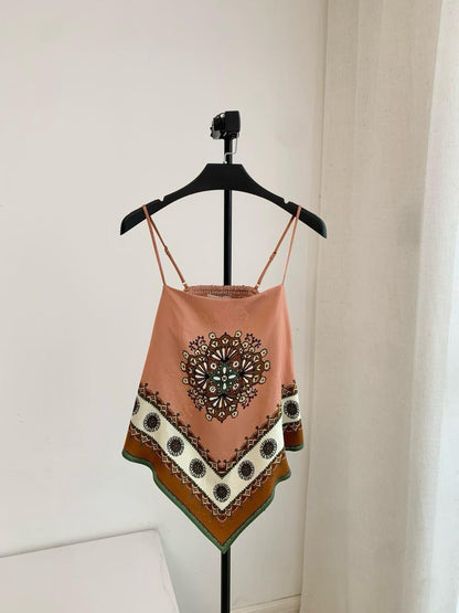 【212Bleecker Luxe】ALEMAIS Coral Scarf Camisole