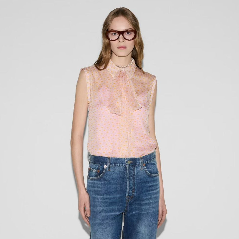 【212Bleecker Luxe】Mirabelle Daisy Bow Blouse（ミラベル・デイジーボウブラウス）