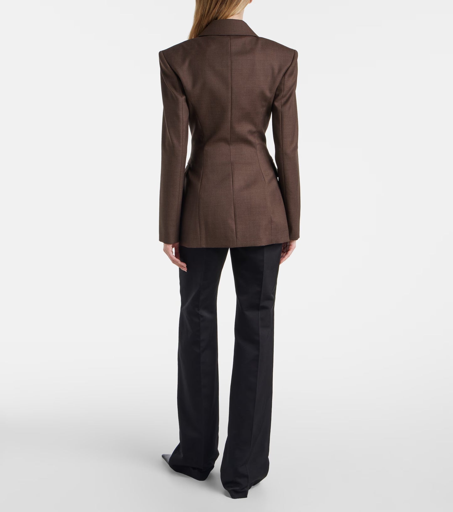 【212Bleecker Luxe】Gabrielle Dark Brown Tailored Jacket（ガブリエル・ダークブラウン・テーラード・ジャケット）