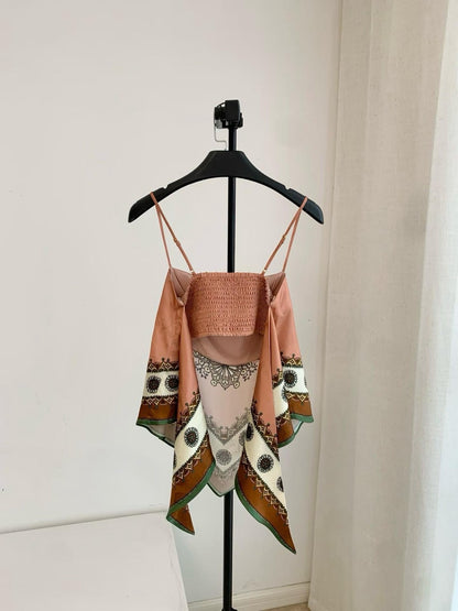 【212Bleecker Luxe】ALEMAIS Coral Scarf Camisole