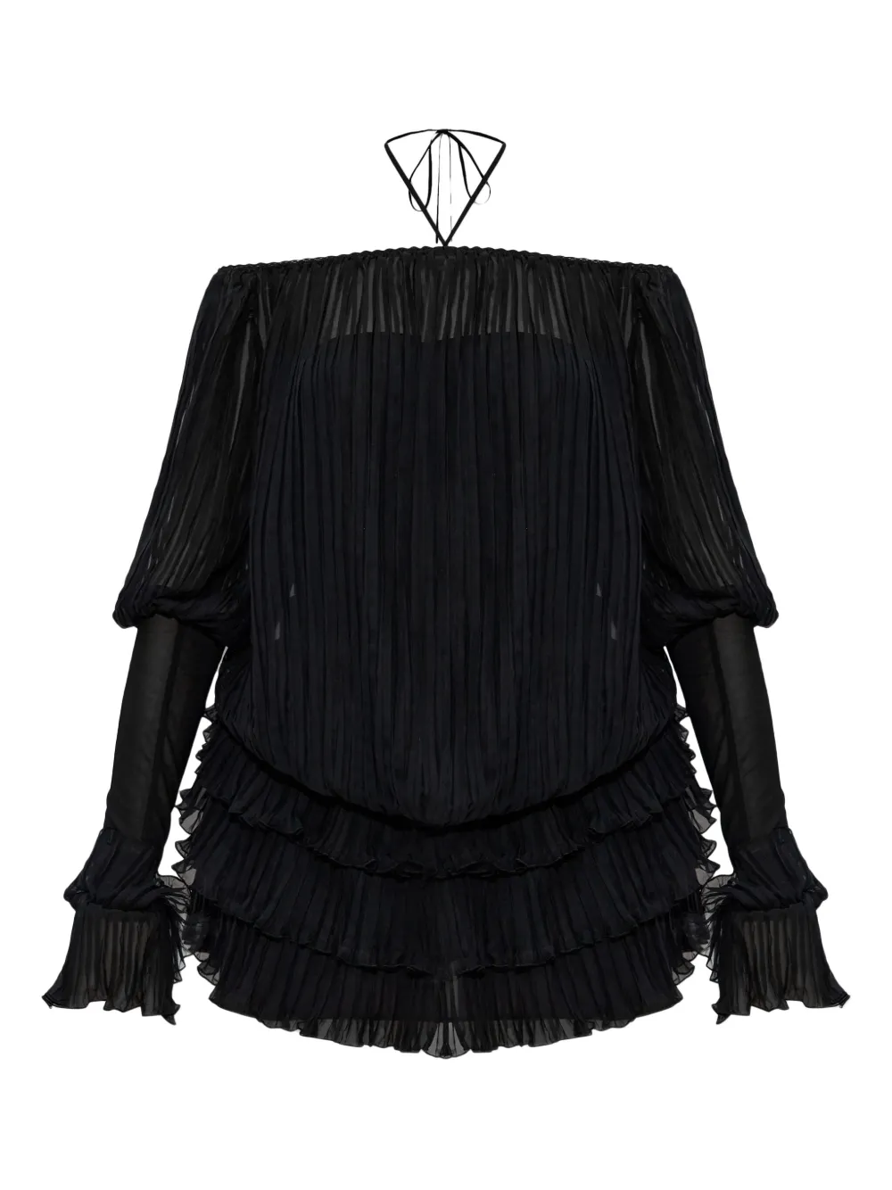 【212Bleecker Luxe】Silky Satin Off-Shoulder Blouse（シルキー・サテン・オフショルダー・ブラウス）