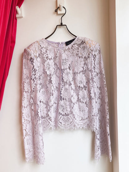 【212Bleecker Luxe】Purple Lace Blouse／フローラルレースブラウス