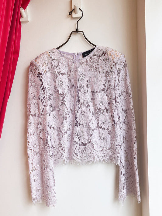 【212Bleecker Luxe】Purple Lace Blouse／フローラルレースブラウス