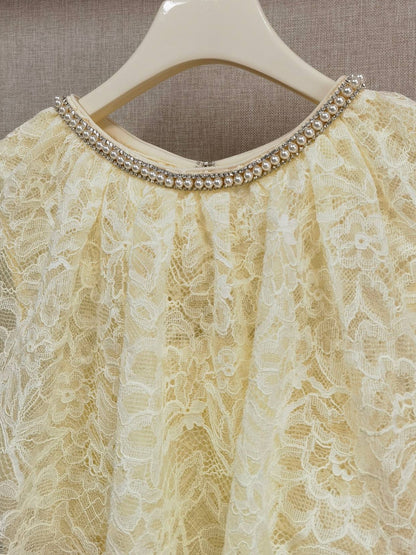【212Bleecker Luxe】Lumière Lace Cape Dress（ルミエール レース ケープドレス）