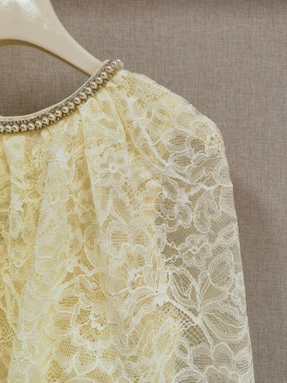 【212Bleecker Luxe】Lumière Lace Cape Dress（ルミエール レース ケープドレス）