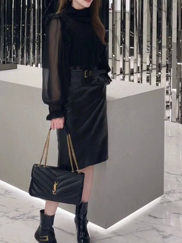 【212Bleecker Luxe】Amelie Shirring Frill Blouse
