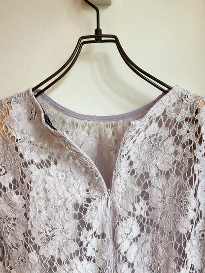 【212Bleecker Luxe】Purple Lace Blouse／フローラルレースブラウス