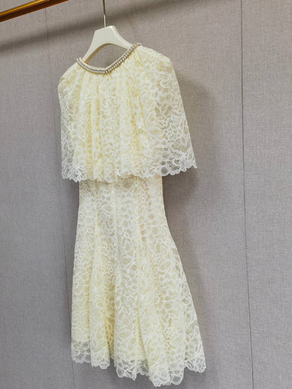 【212Bleecker Luxe】Lumière Lace Cape Dress（ルミエール レース ケープドレス）
