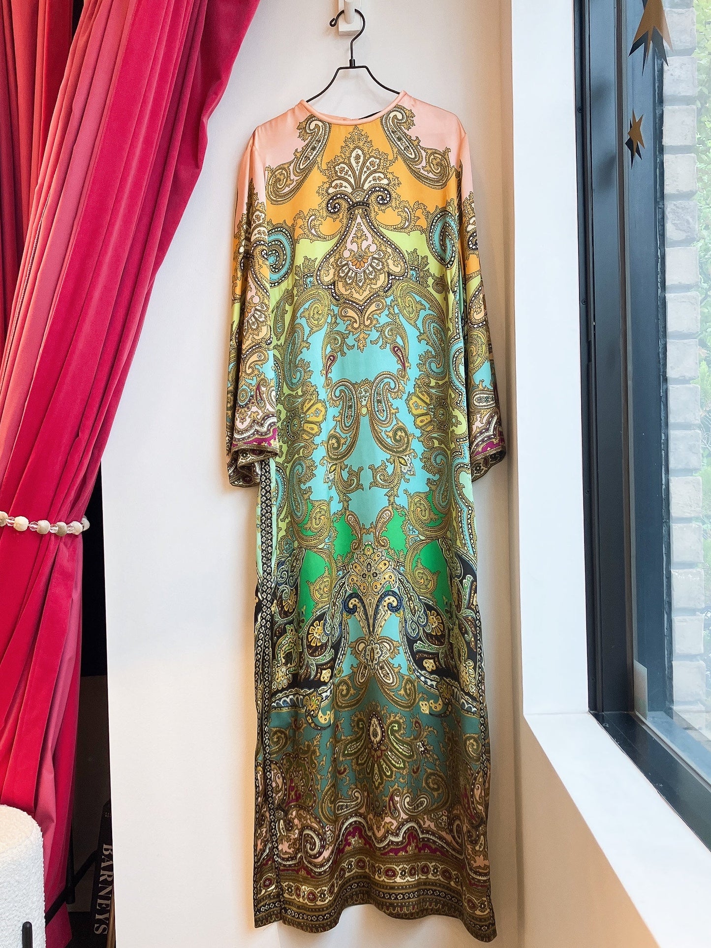 【ALÉMAIS（アレマイス）】Helena Paisley Long Dress／シルク ペイズリープリントロングドレス