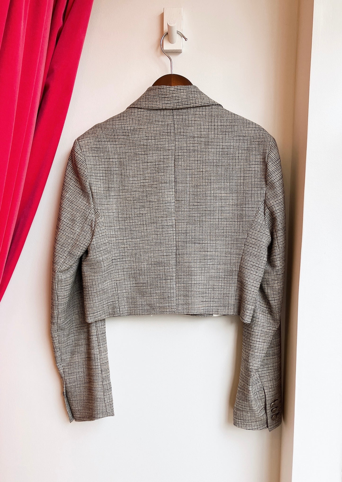 【Berenice】VANILLA Cropped Glen Check Jacket（ヴァニラ・クロップド・グレンチェック・ジャケット