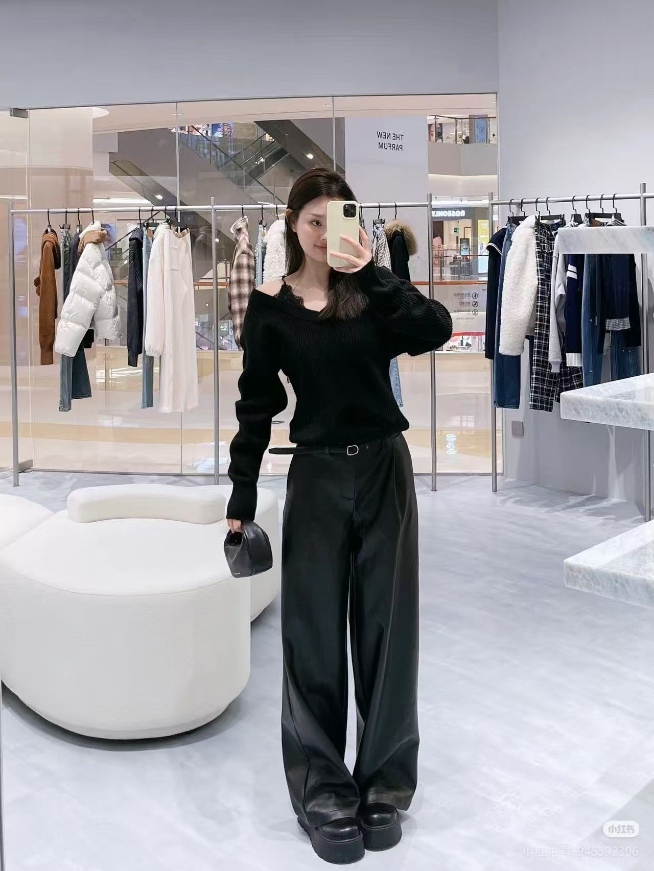 【212Bleecker Luxe】Camille Belted Leather Pants（カミーユ ベルテッド レザーパンツ）