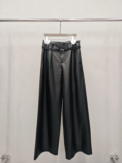 【212Bleecker Luxe】Camille Belted Leather Pants（カミーユ ベルテッド レザーパンツ）