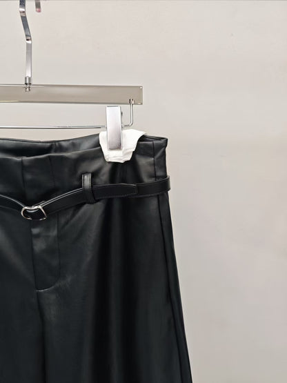 【212Bleecker Luxe】Camille Belted Leather Pants（カミーユ ベルテッド レザーパンツ）