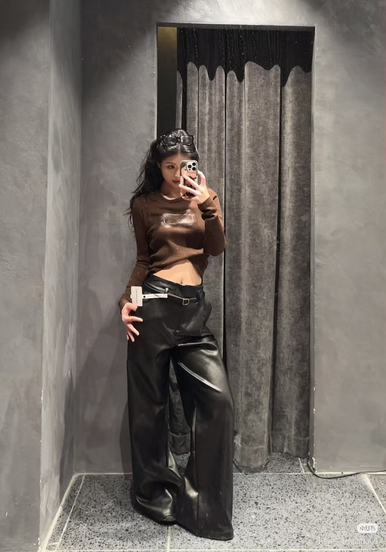 【212Bleecker Luxe】Camille Belted Leather Pants（カミーユ ベルテッド レザーパンツ）