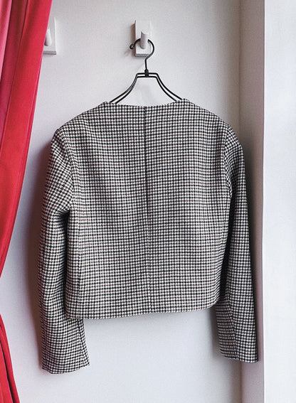 【212bleecker】Gabrielle Houndstooth Jacket／チェックツイードショートジャケット