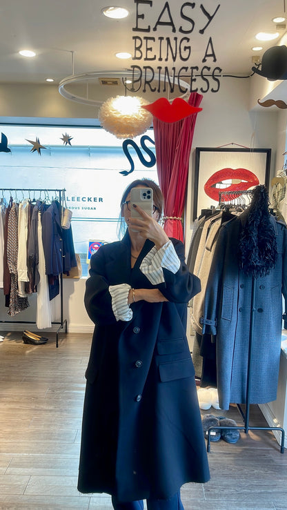 【212bleecker】Isabelle Black Oversized Coat／ブラック オーバーサイズコート