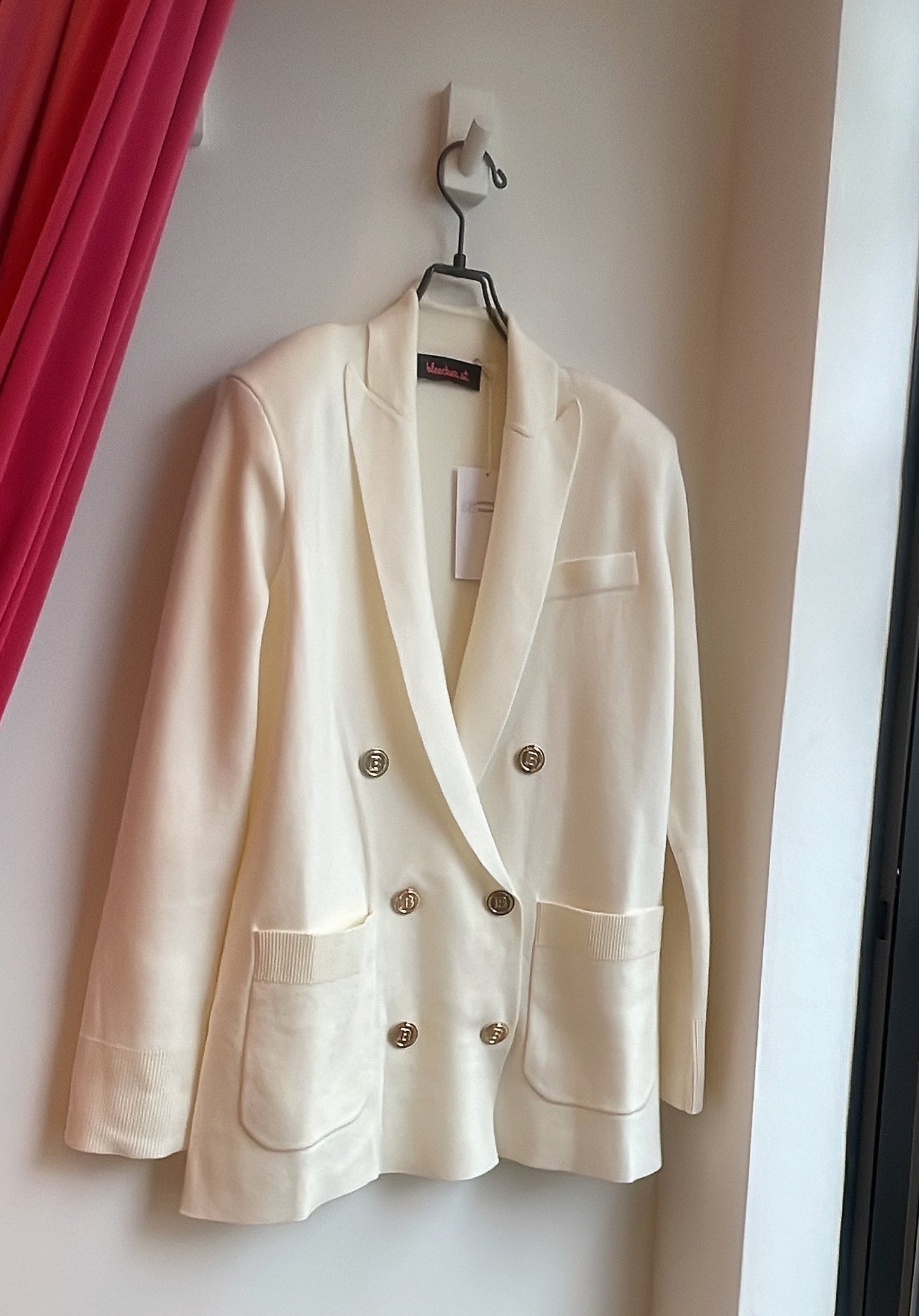【212bleecker】Isabelle White Double Knit Jacket ダブルブレストニットジャケット