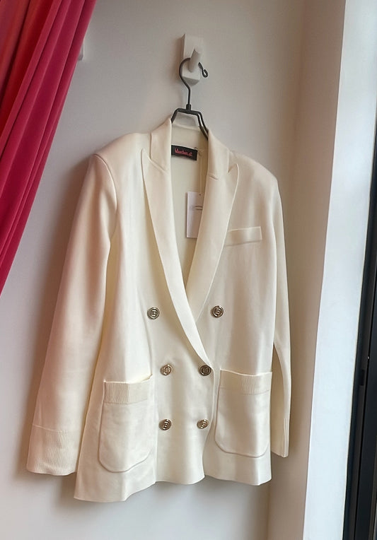 【212bleecker】Isabelle White Double Knit Jacket ダブルブレストニットジャケット